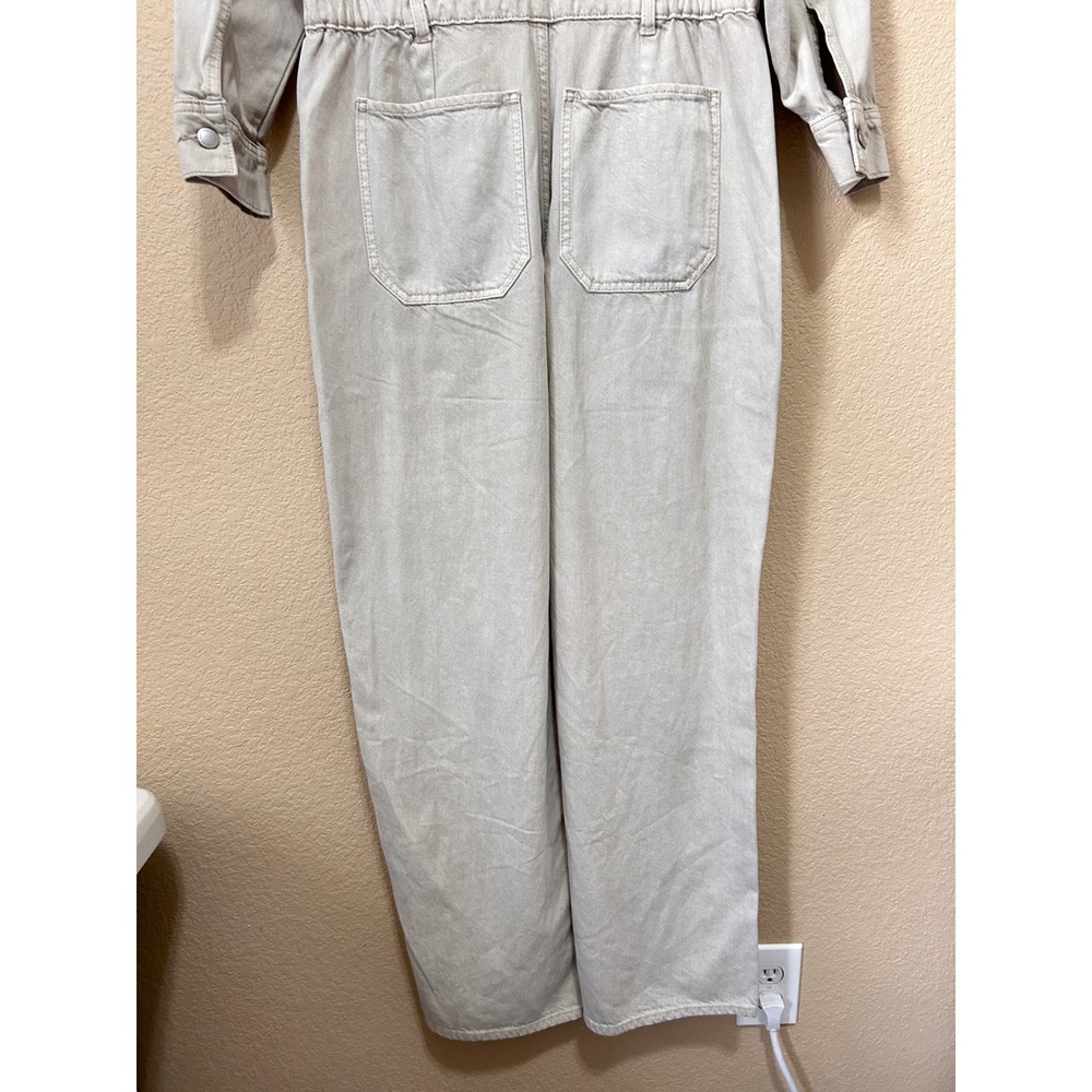 Universal Thread 10 Utility Jumpsuit Tan Boiler Suit Cotton Lyocell Workwear - Picture 14 of 15